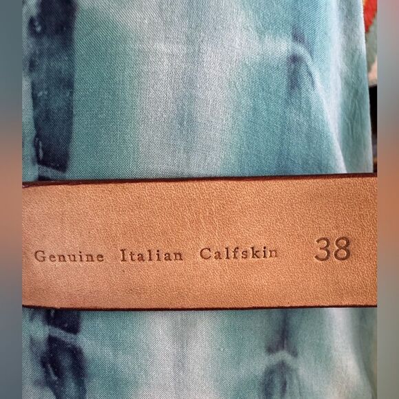 Brown Crocodile Embossed Belt with Silver Buckle - Picture 9 of 14